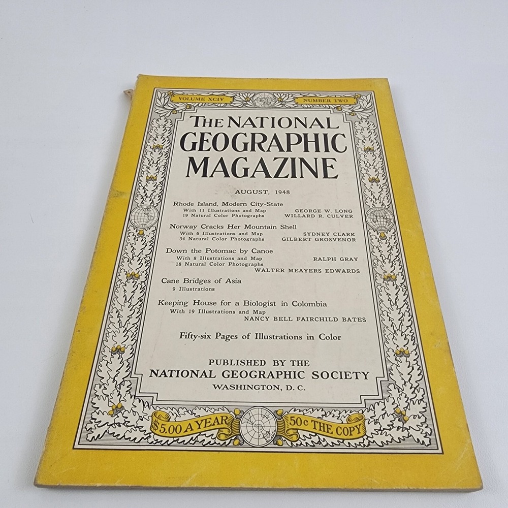 National Geographic Magazine August 1948 No‎ Insert